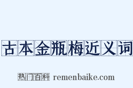 古本金瓶梅近义词是什么意思的图片
